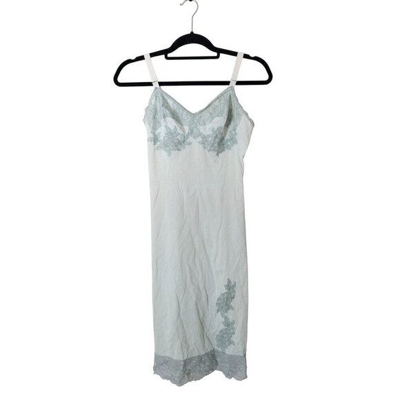 Charmode Other - Vintage Charmode Sears Mint Green Lace Trim Nightgown With Floral Appliqué & Adj